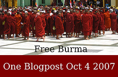 Banner do movimento Free Burma