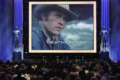 A homenagem a Heath Ledger no SAG Awards 2008.
